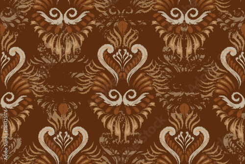 damask seamless pattern, motif, fabric, wallpaper, background, etc.