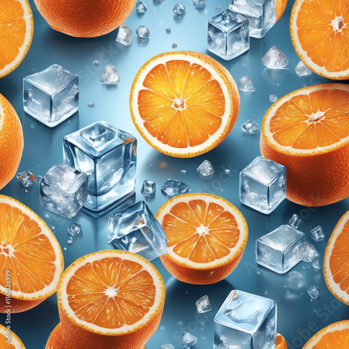 Photo shot of a fresh Orange with a blurred background