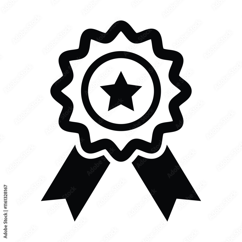 Quality badge editable stroke outline icon isolated on white background. Quality badge editable stroke outline icon isolated on white background.