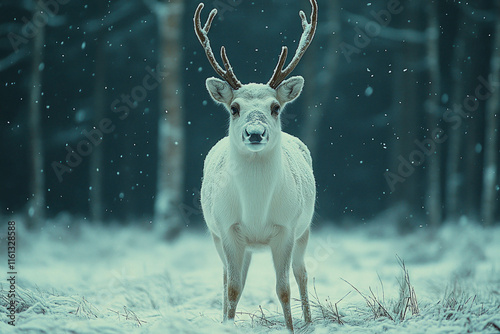 Reindeer In Winter