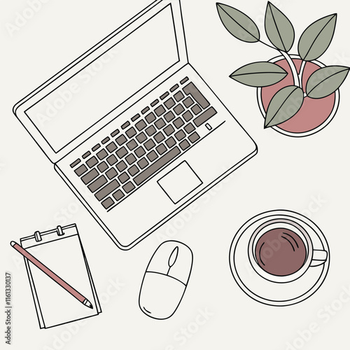  Minimalist Workspace Setup with Modern Gadget
