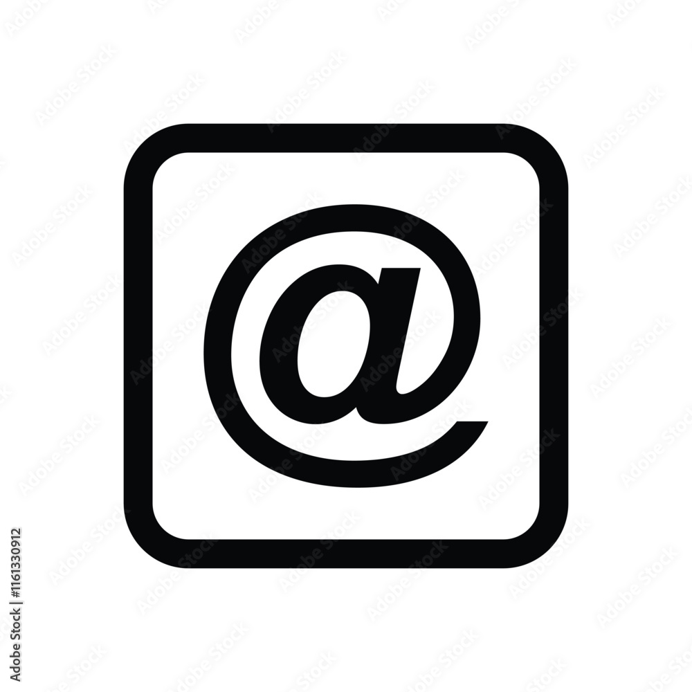 Mention icon. Mention icon vector illustration. Mention, comment, message, Tag, Reference, social media, text, email, mail, etc. Mention icon. Mention icon vector illustration. Mention, comment, message, Tag, Reference, social media, text, email, mail, etc.