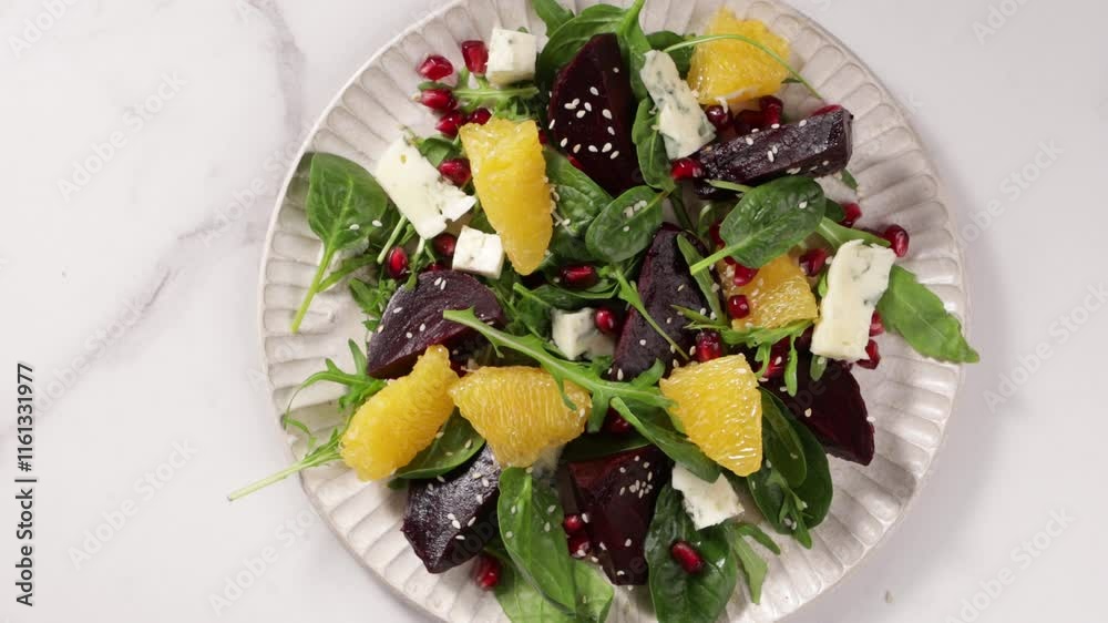 beetroot salad with orange and cheese food zoom beetroot salad with orange and cheese food zoom