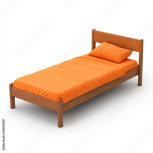 Childs Bed Isolated On White