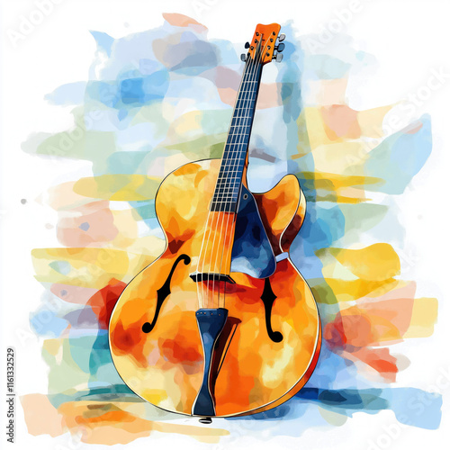 Jazz Guitar Isolated