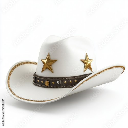 White Cowboy Hat Isolated