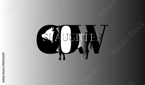Cow logo, slaughter logo, farm logo, animal logo, cow panner logo, meet logo, Milk cow logo