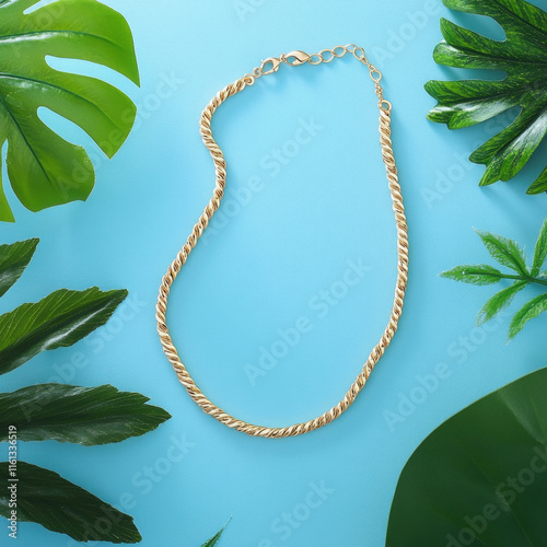 Gold Chain Necklace Isolated