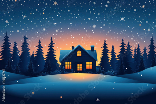 Winter Landscape Vector