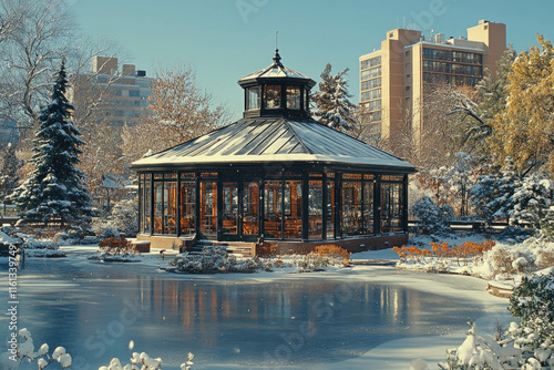 Winter Garden In Snow