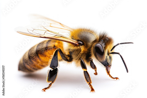 bee on white background
