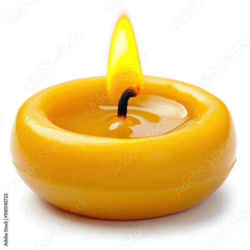 Candle Flame Isolated On White
