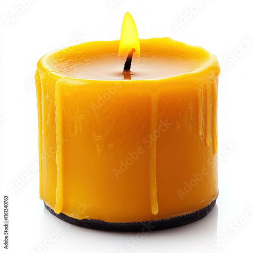 Candle Flame Isolated On White