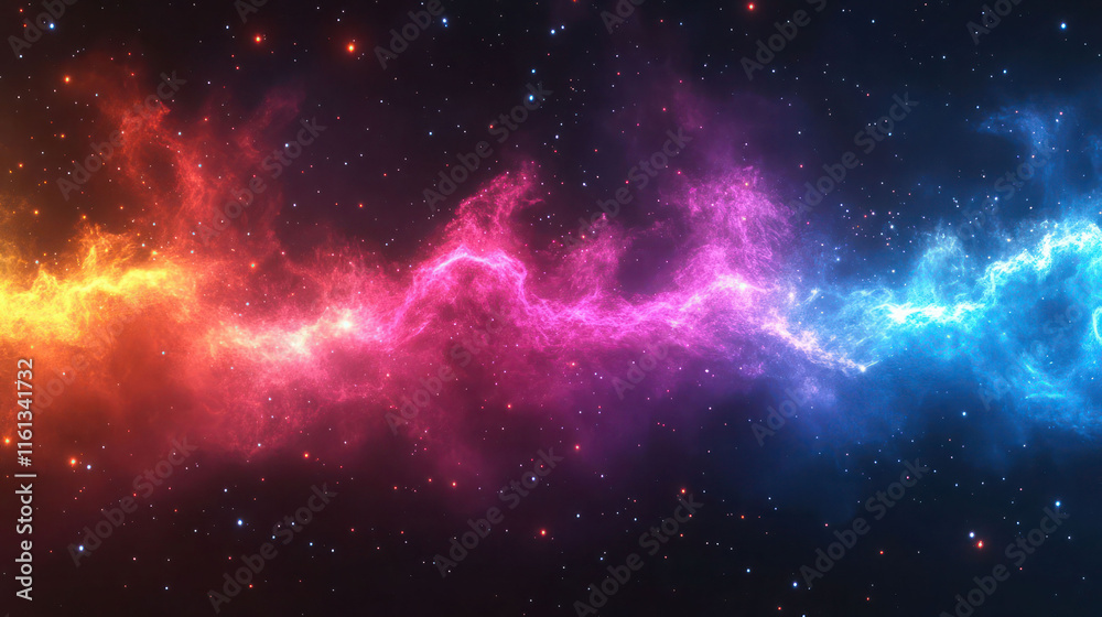 Fototapeta premium Vector decorative border with colorful exploding fireworks in the sky on transparent background - celebration card, festival banner