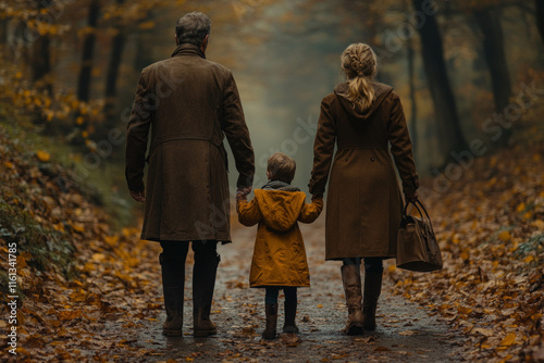 Family In Woodland