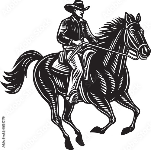 Ridding Horse Silhouette