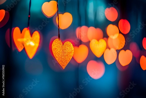 An abstract Valentine's Day background filled with swirling hearts in vibrant reds and pinks, evoking love and romance in a dreamy design.