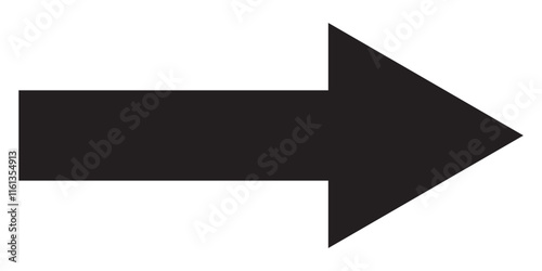 Long arrow vector icon. Vector Up and down arrow flat style. Long arrow. Black arrow pointing right. Black large arrow pointing right. Bold thine long arrow. Vector illustration. 