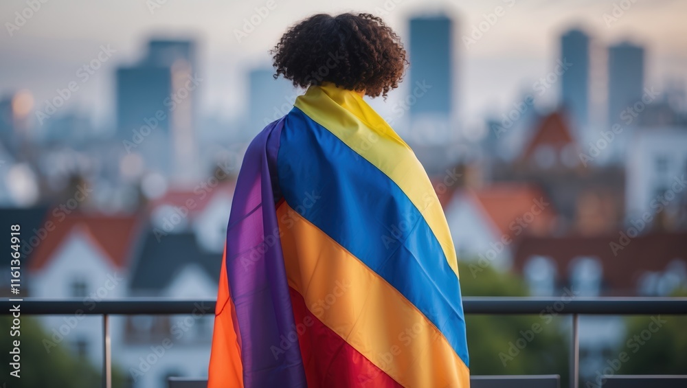 Fototapeta premium Urban celebration of LGBTQ+ pride and diversity