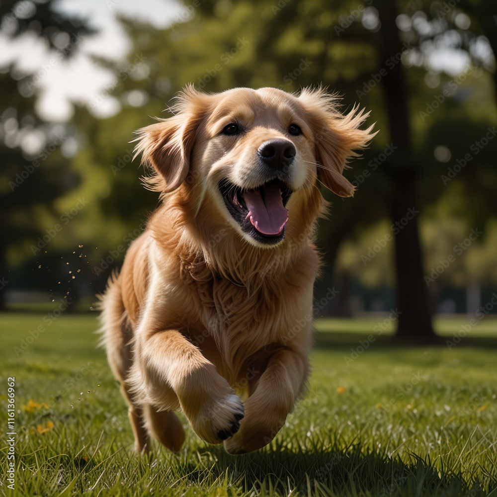 the dog is running forward to the camera generated by AI the dog is running forward to the camera generated by AI
