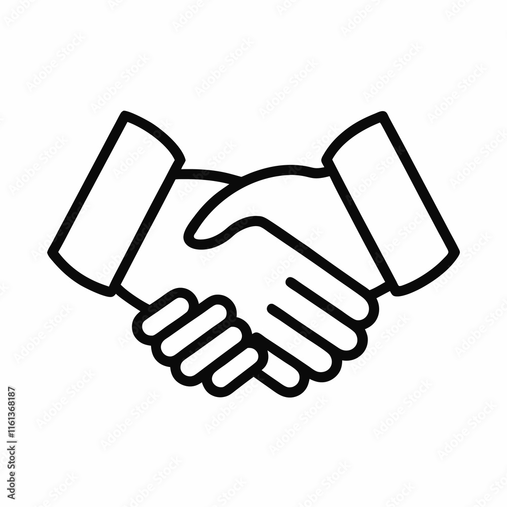 handshake icon vector illustration