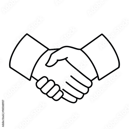 handshake isolated on white background