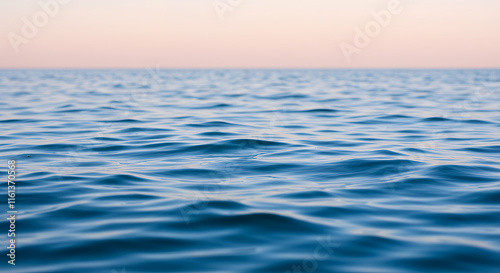 Wallpaper Mural Serene Ocean Waves at Sunset: Calm Sea Water Texture Torontodigital.ca