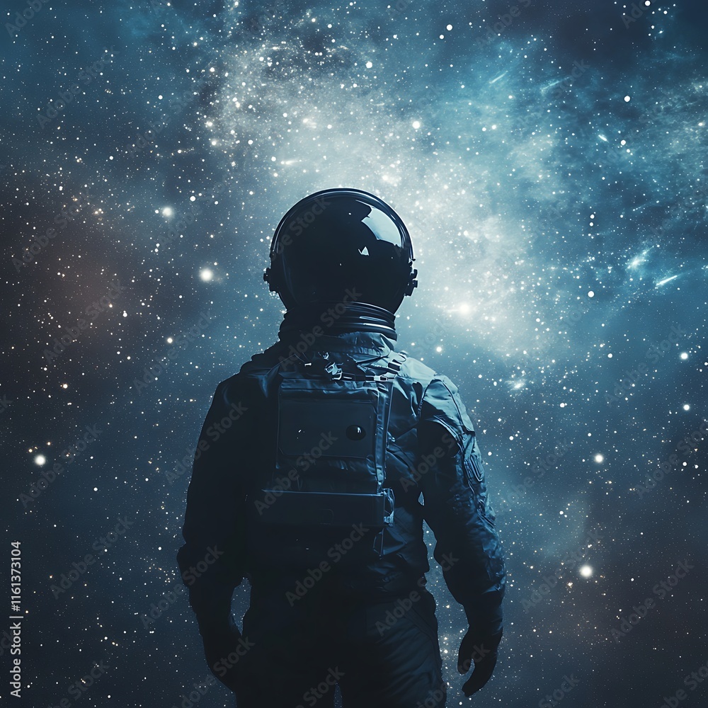 Astronaut Standing Below Glowing Spaceship Launch in Breathtaking Sci Fi Scene image Astronaut Standing Below Glowing Spaceship Launch in Breathtaking Sci Fi Scene image