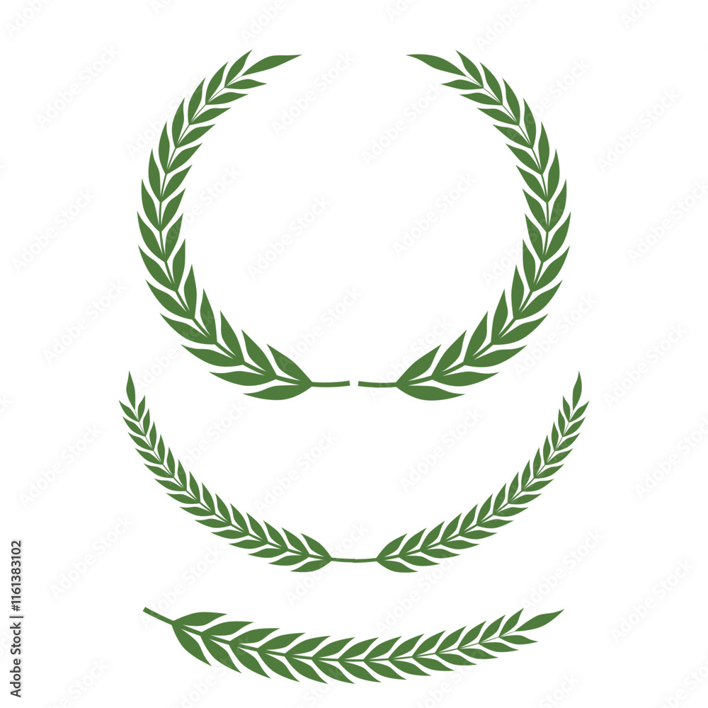 Set of wreaths and branches with leaves. Hand drawing laurel wreaths and branches collection. Laurels wreaths, swirls, twigs and flower ornaments. Herbs, flowers and plants elements. Design elements. Set of wreaths and branches with leaves. Hand drawing laurel wreaths and branches collection. Laurels wreaths, swirls, twigs and flower ornaments. Herbs, flowers and plants elements. Design elements.