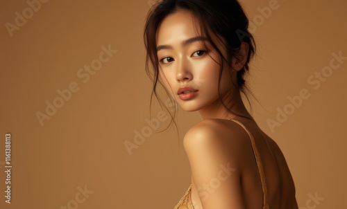 Elegant Asian woman in soft lighting