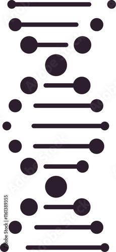 Dna structures forming intricate patterns with lines and circles interconnected, representing the concepts of genetic code, genome research, and biological inheritance