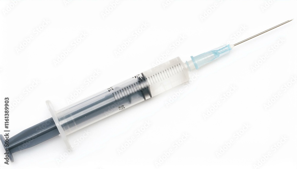 Fototapeta premium Injection needle isolated on a white background