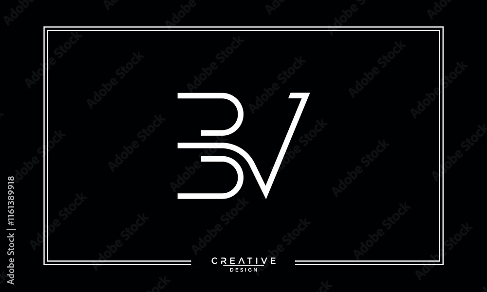 BV, VB, B, V, Abstract letters Logo Monogram BV, VB, B, V, Abstract letters Logo Monogram