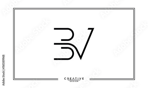 BV, VB, B, V, Abstract letters Logo Monogram