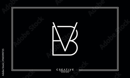 BV, VB, B, V, Abstract letters Logo Monogram