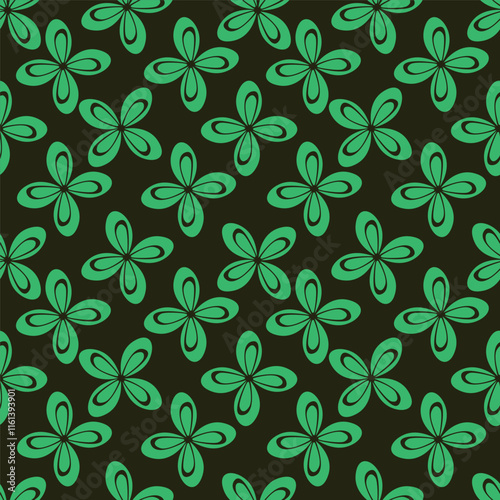 Beautiful pattern with flowers and leaf. Floral vector illustration.