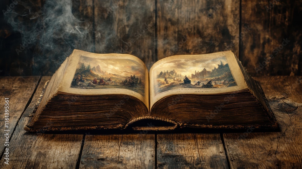 Obraz premium The Duality of Human Nature: Stories of Kindness and Conflict in an Illustrated Book