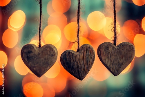 An abstract Valentine's Day background filled with swirling hearts in vibrant reds and pinks, evoking love and romance in a dreamy design.