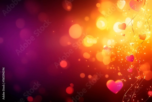 An abstract Valentine's Day background filled with swirling hearts in vibrant reds and pinks, evoking love and romance in a dreamy design.