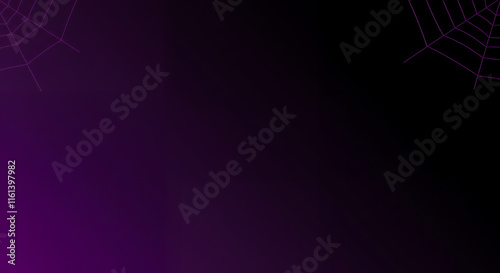 Dark Purple Halloween Background with Spiderwebs