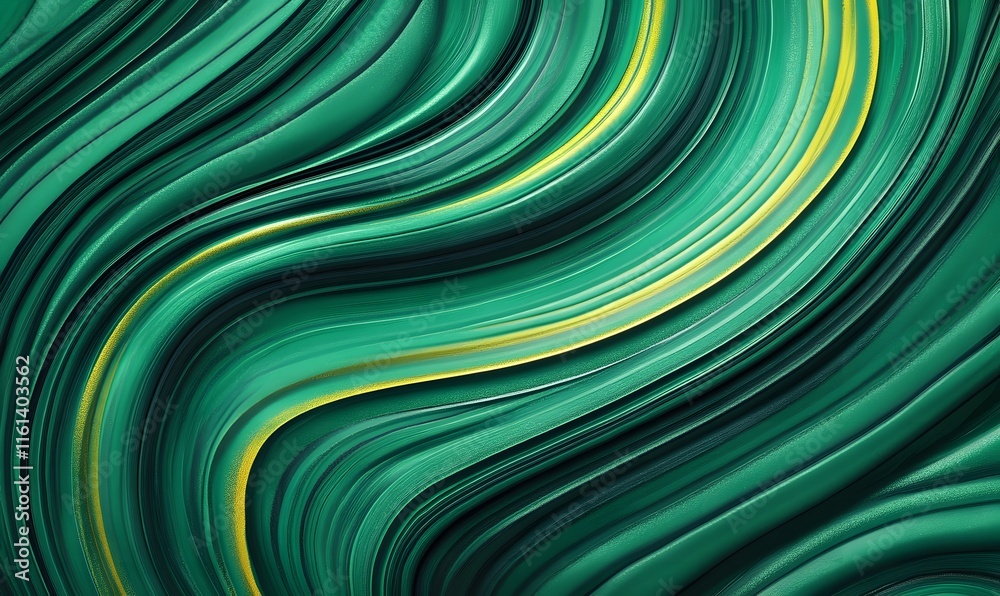 Abstract green and gold swirling wave pattern. Abstract green and gold swirling wave pattern.