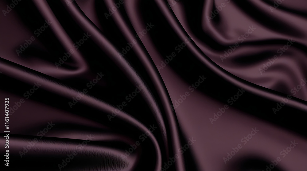Fototapeta premium Black dark gray purple burgundy red background. Silk satin fabric. Luxury elegant beauty premium rich. Shiny glitter shimmer silky. Drapery fold crease. Christmas birthday Valentine romance festival