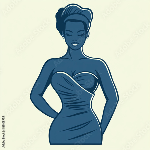 Minimalistic 2D Vector Logo Dance Studio Dance Figure Spiral