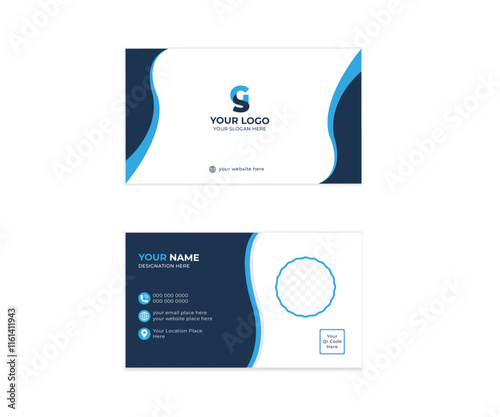 double sided Modern and simple business card template design