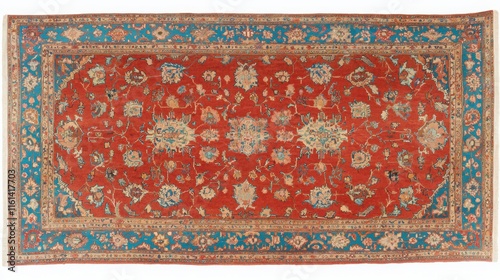 Intricate and vibrant traditional Persian rug showcasing detailed floral patterns and rich colors.