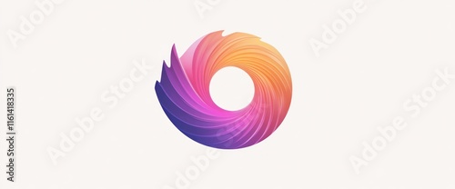 Abstract swirling colorful circle design.