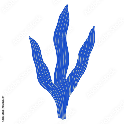 abstract blue seaweed