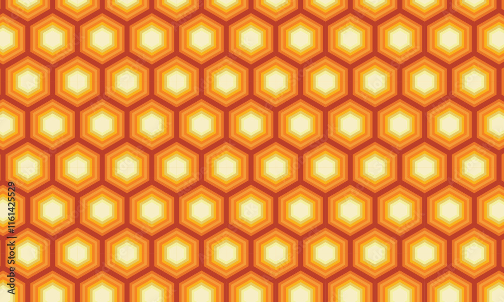 Abstract geometric seamless pattern design, hexagons. Modern and creative pattern design