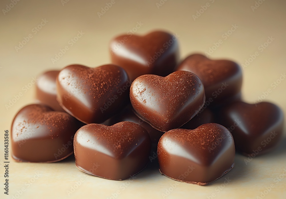 Pile of chocolate hearts
Pile of chocolate hearts