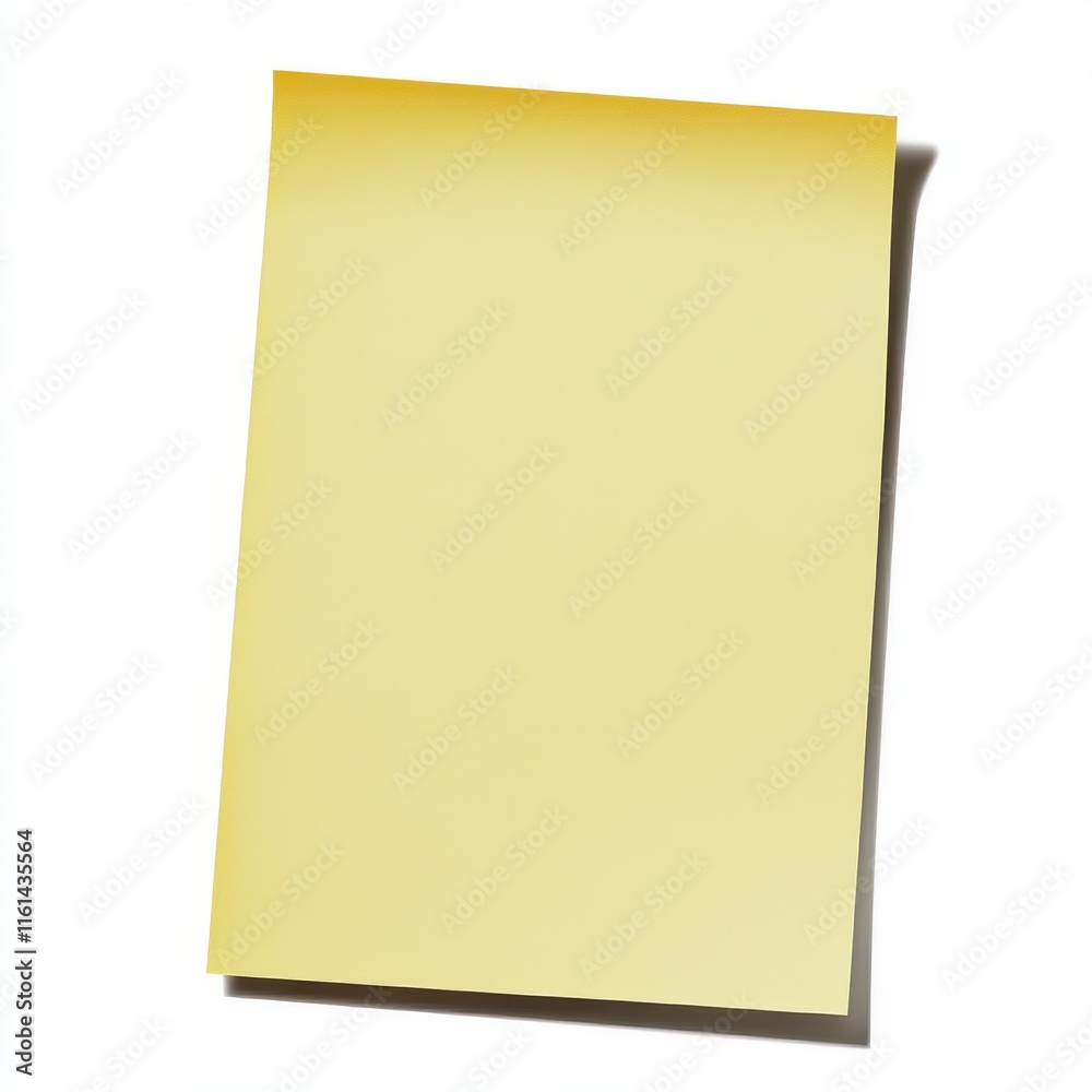A blank yellow sticky note on a white background, ready for notes or reminders. A blank yellow sticky note on a white background, ready for notes or reminders.